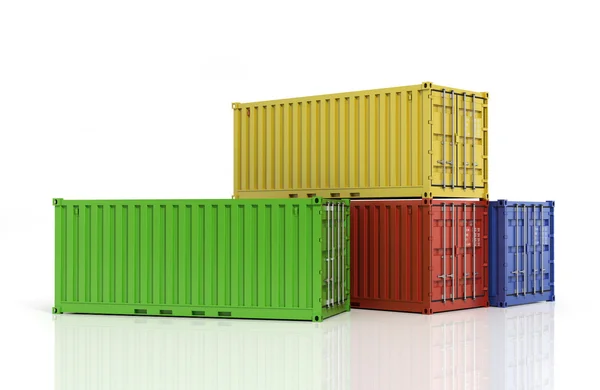 Stack of freight containers. — Stock Photo, Image