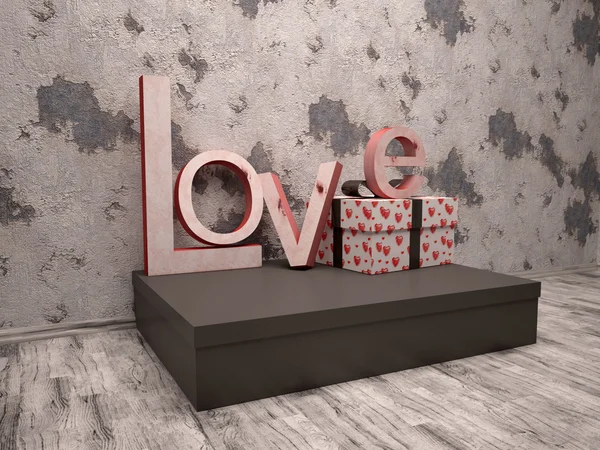 Love box on room — Stock Photo, Image