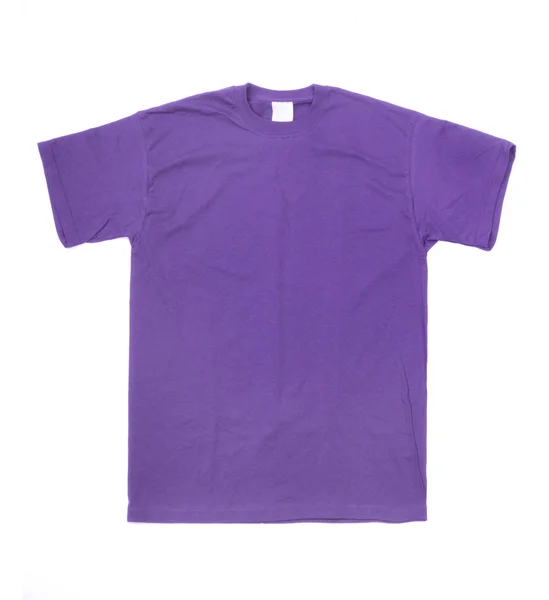 T-shirt blu isolata su sfondo bianco — Foto Stock