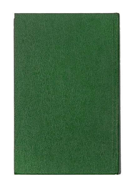 Capa de livro verde isolado no fundo branco — Fotografia de Stock