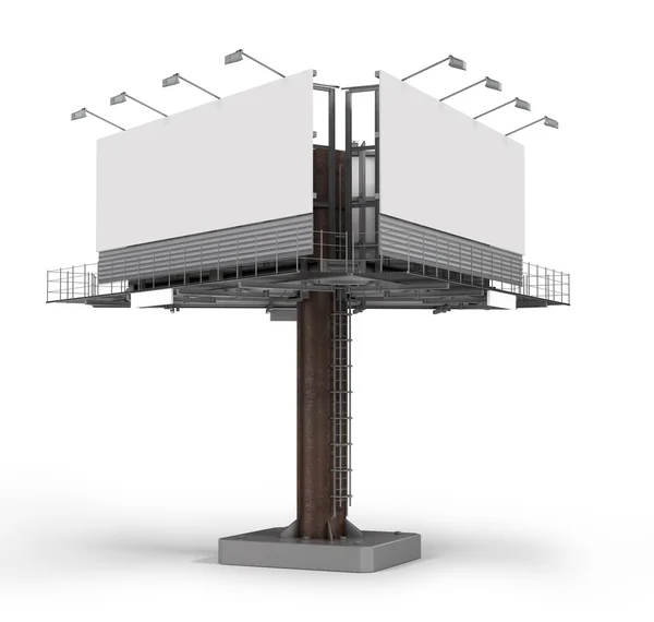 흰 배경에 있는 광고판 — 스톡 사진