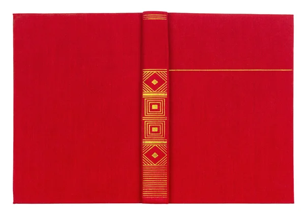 Přebal knihy vinobraní textilní červený izolovaných na bílém pozadí — Stock fotografie