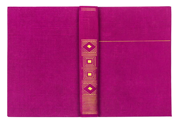 Capa de livro têxtil roxo isolado no fundo branco — Fotografia de Stock