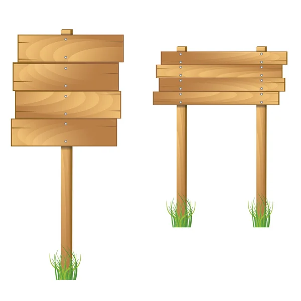 Vettore di segni di legno — Vettoriale Stock