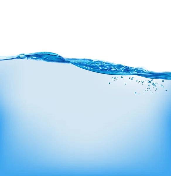 Onda d'acqua superficie trasparente con bolle, illustrazione vettoriale — Vettoriale Stock