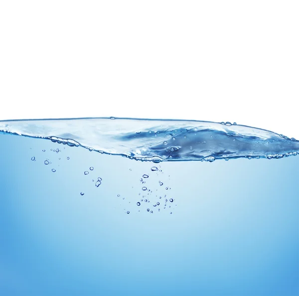 Burbujas de agua y aire sobre fondo blanco — Foto de Stock