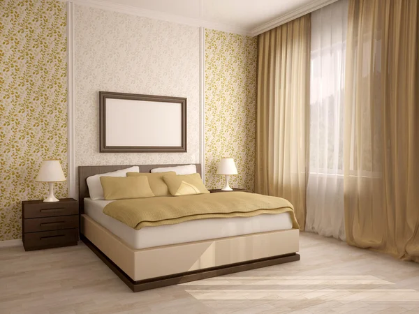 Elegant house bedroom interiors Stock Picture