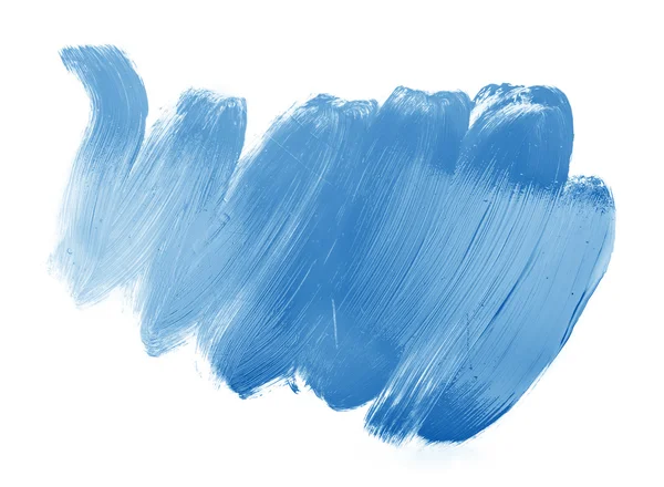 蓝色的油漆上白色孤立的踪迹 — 图库照片