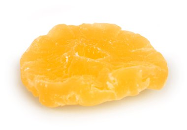 Kuru Beyaz bir arka plan üzerinde ananas parçası