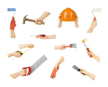 İnşaat araçları ile toplama el