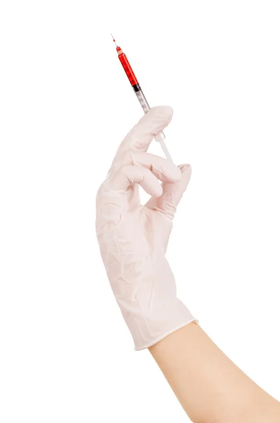 Hand of a doctor with a syringe — Stock Photo, Image