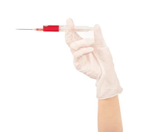 Hand of a doctor with a syringe — Stock Photo, Image