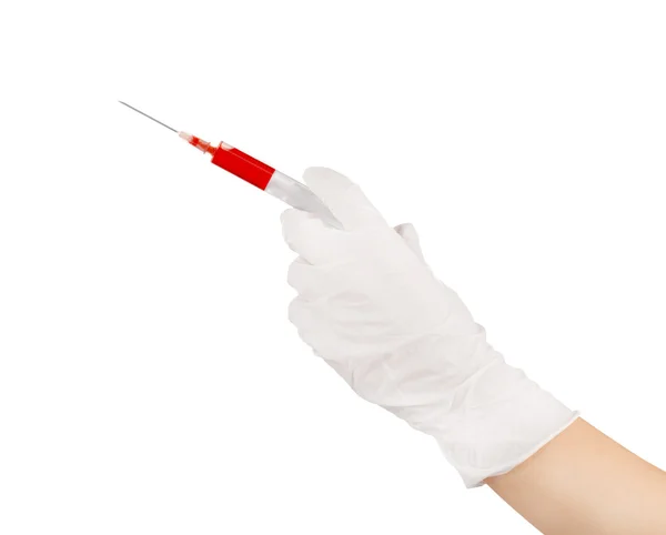 Hand of a doctor with a syringe — Stock Photo, Image