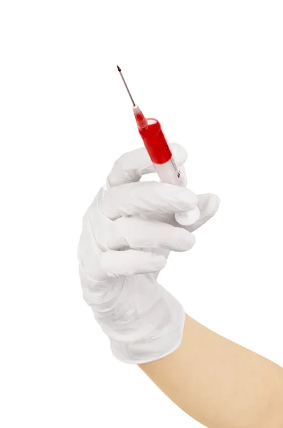 Hand of a doctor with a syringe — Stock Photo, Image