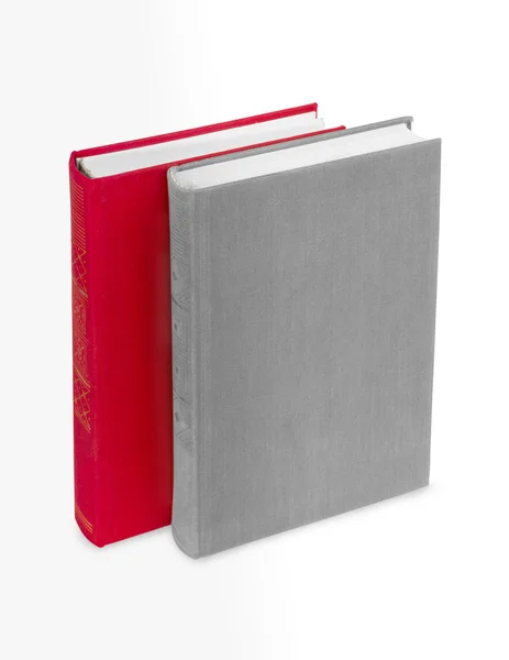 Красно-белая книга на белом фоне — стоковое фото