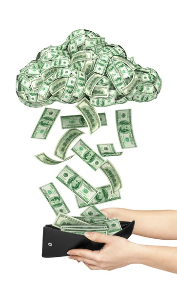 Cloud met geld, — Stockfoto