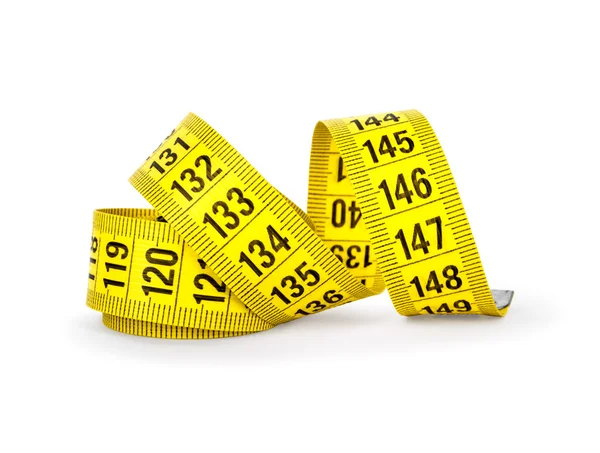 Measure tape isolated over white. — Stock Photo, Image