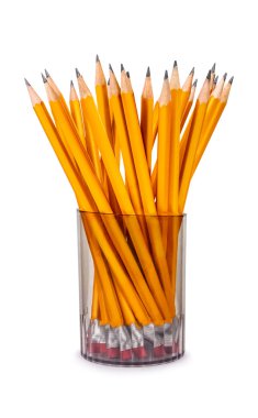 cam üzerine beyaz izole kalem