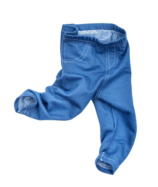 Bambini jeans bambino in movimento isolato su sfondo bianco — Foto Stock