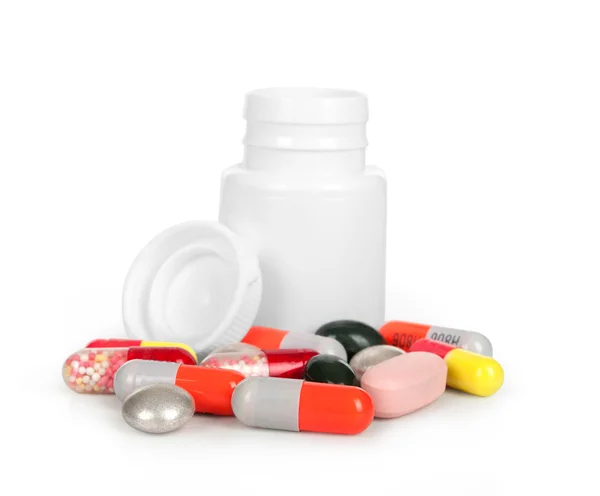 Medical bottle and medical pills — Stock Photo, Image