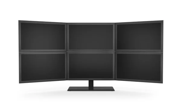 Display monitor per computer, isolato sullo sfondo bianco . — Foto Stock