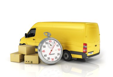 Kronometre ve teslim araç kutusuyla karton ambalajlama