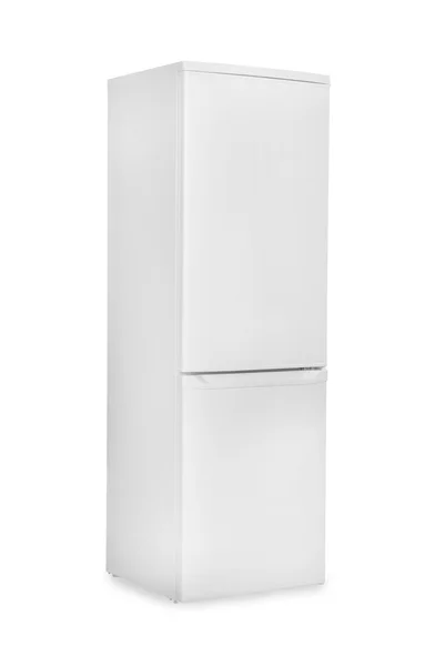 Закрытый холодильник на белом фоне — стоковое фото