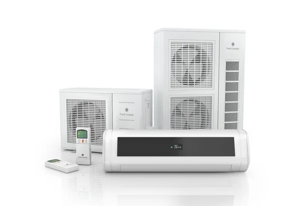 Airconditioningsysteem geïsoleerd op wit. — Stockfoto