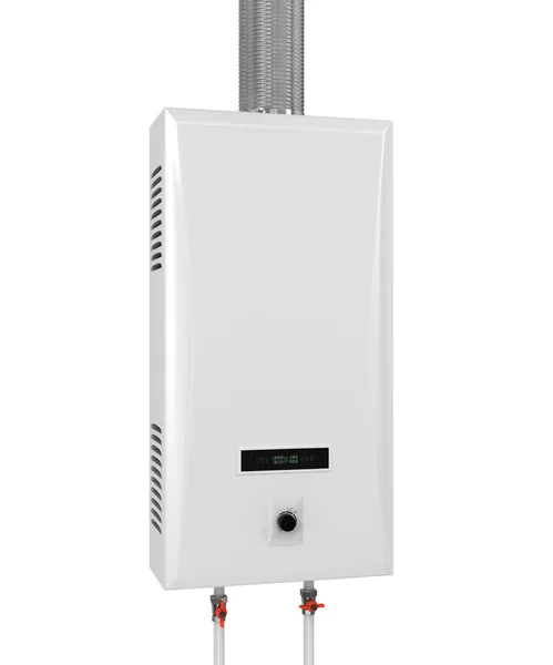 White gas boiler. — Stock Image White gas boiler. Royalty Free Stock Images