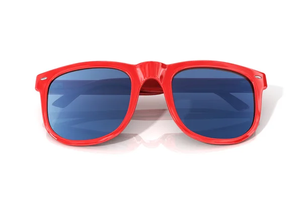 Rote Sonnenbrille isoliert über dem weißen Hintergrund. — Stockfoto