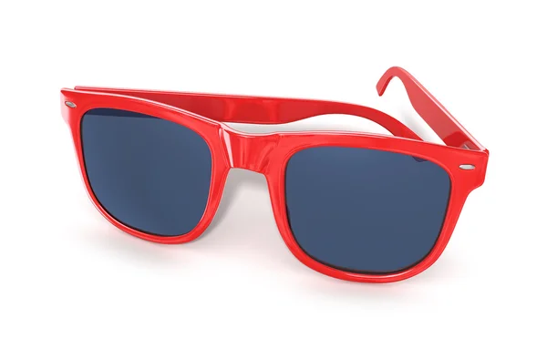 Óculos de sol vermelho isolado sobre o fundo branco . — Fotografia de Stock