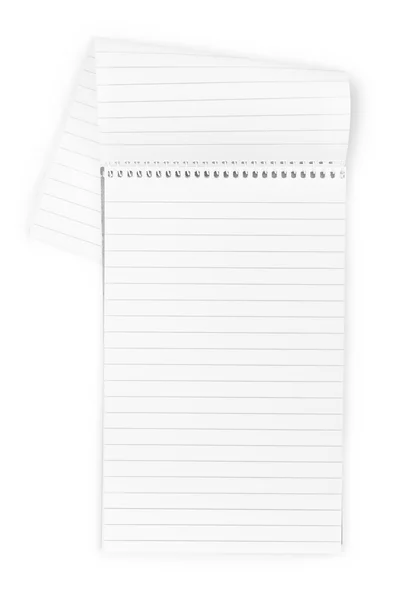 Vertikala realistiska spiral notepad anteckningsbok isolerad på vit — Stockfoto