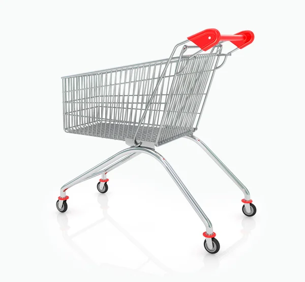 Shopping trolley isolated on white background — Stock Photo, Image