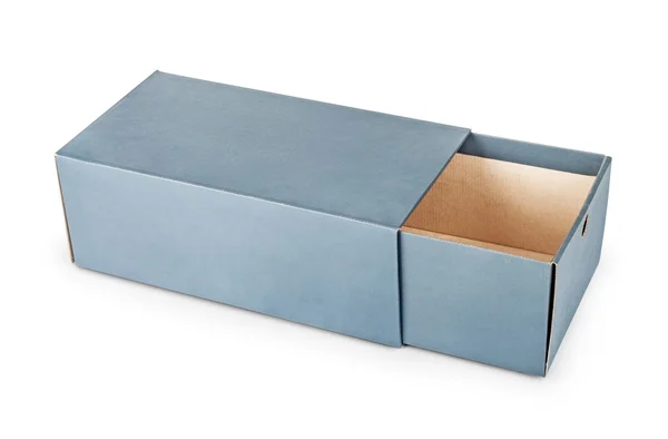 흰색 배경 위에 고립 된 빈 상자 — 스톡 사진