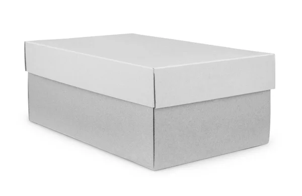 Caja de zapatos aislada en blanco con camino de recorte — Foto de Stock