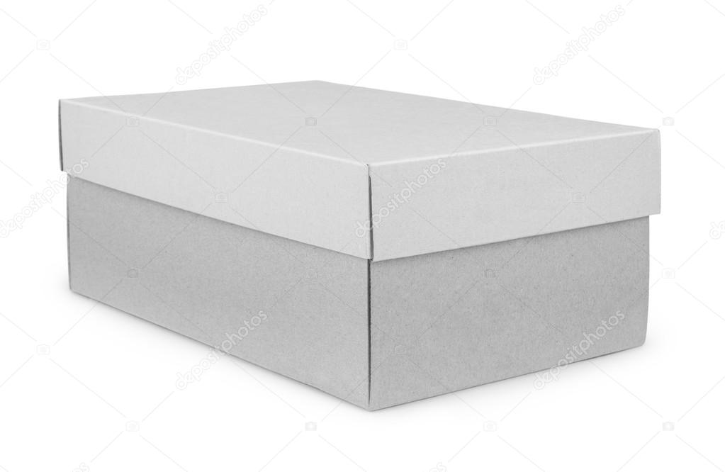 shoe box isolated on white with clipping path