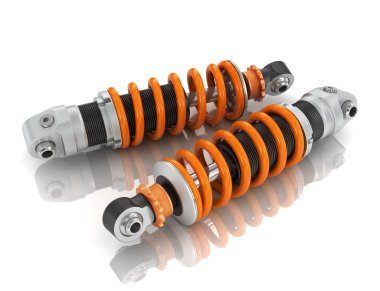 İki darbe emici araba.