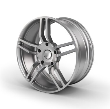 Araba tekerlek, araba alaşım jant beyaz arka plan üzerinde. Oto yedek parça.