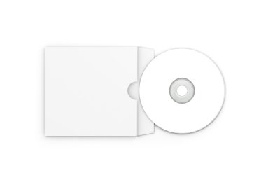 Boş CD beyaz arka plan üzerinde izole
