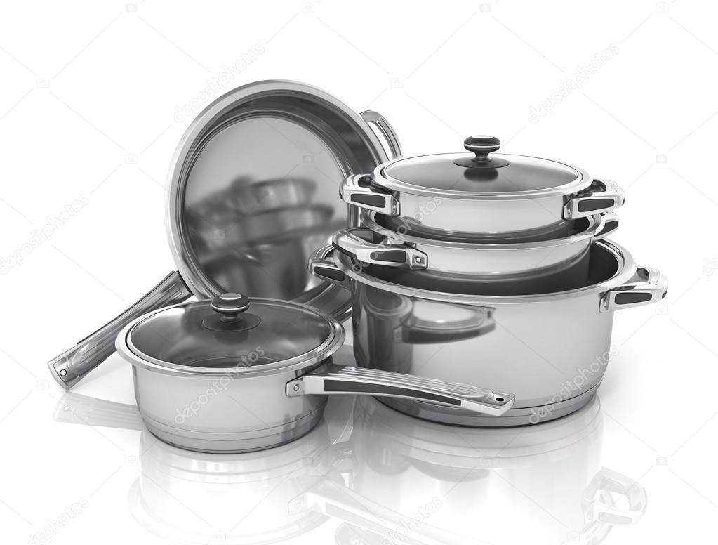 Set of cooking pots.