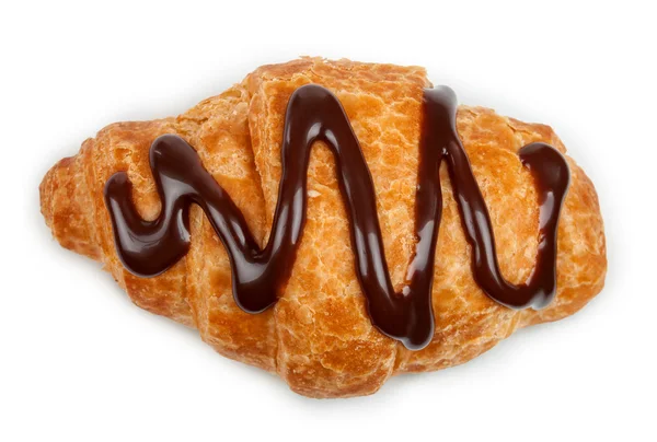 Fresh and tasty croissant on the white — Stock Photo, Image
