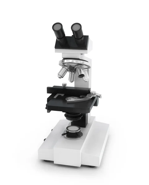 Μικροσκόπιο που απομονώνεται ενάντια σε λευκό φόντο — Φωτογραφία Αρχείου