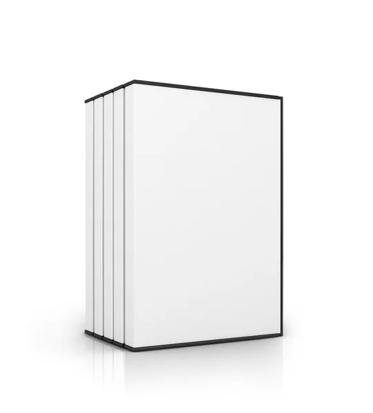 Бланк или коробочка с компакт-диском, изолированные на белом — стоковое фото