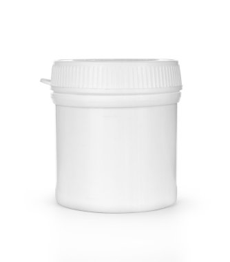 beyaz zemin üzerine beyaz tıbbi ambalaj