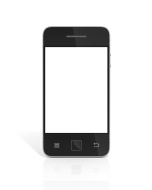 beyaz zemin üzerinde güzel smartphone.