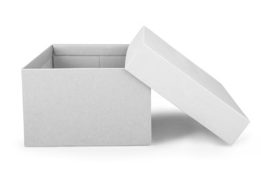 Beyaz arka plan üzerinde izole açılan kutusu