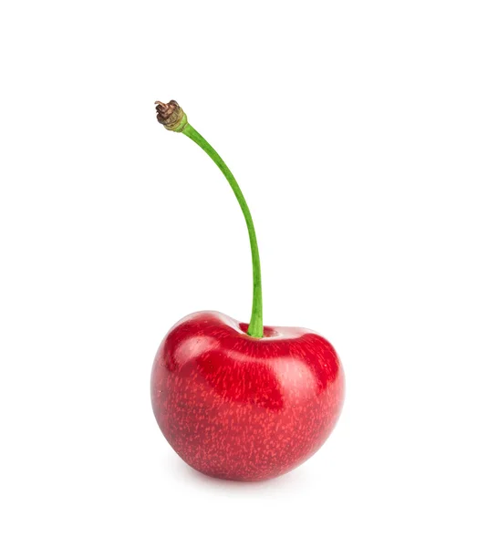 Heart shaped cherry berry isolated on white background cutout — Stock Photo, Image