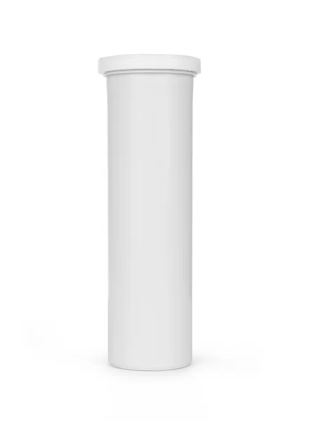 White medical container on white background — Stock Photo, Image