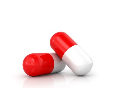 Beyaz arka planda haplar