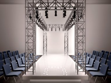 moda podyum 3D çizimi
